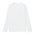 In Stock 230 Gsm Long Sleeves 100% Cotton Crew Neck T-shirt Heavy Quality Unisex Combed Cotton T-shirts