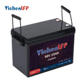51.2V 50Ah LiFePO4 Lithium Battery 6000 Cycle Times with BLUEtooth & Self Heating Function Ideal for RV Home Off-grid