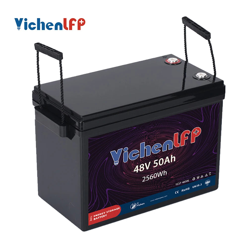 51.2V 50Ah LiFePO4 Lithium Battery 6000 Cycle Times with BLUEtooth & Self Heating Function Ideal for RV Home Off-grid
