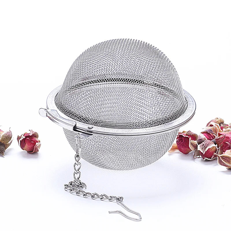 Stainless Steel Tea Infuser Sphere Locking Spice Tea Ball Strainer Mesh Infuser Tea Filter Strainers Kitchen Accessories