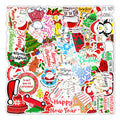 50Pcs Christmas Greetings Winter Letter Promotion Decorative Stickers for Notebook Paper Card Gifts Festival Stickers