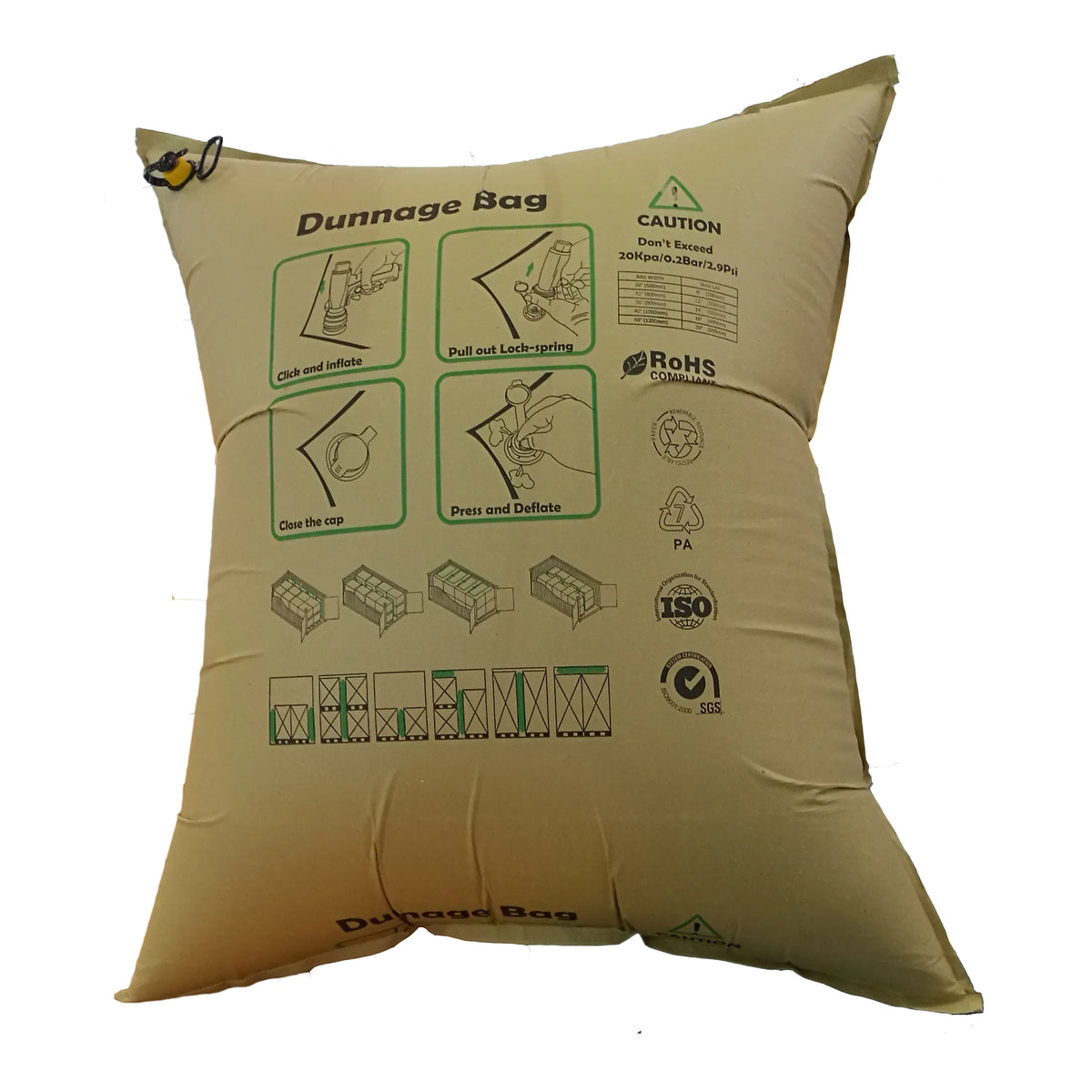 Premium Quality Durable Air Dunnage Bags with Kraft Paper Liner Reusable for Marine Containers
