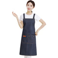 White Black Plain Cotton Canvas Kitchen Cleaning Cooking Apron with Customized Logo Printing