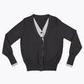 Custom Mock Layer Cardigan Factory Contrast Trim Knitwear Layered Look Cardigan 2 in 1 Sweater V Neck Smart Casual Knitwear