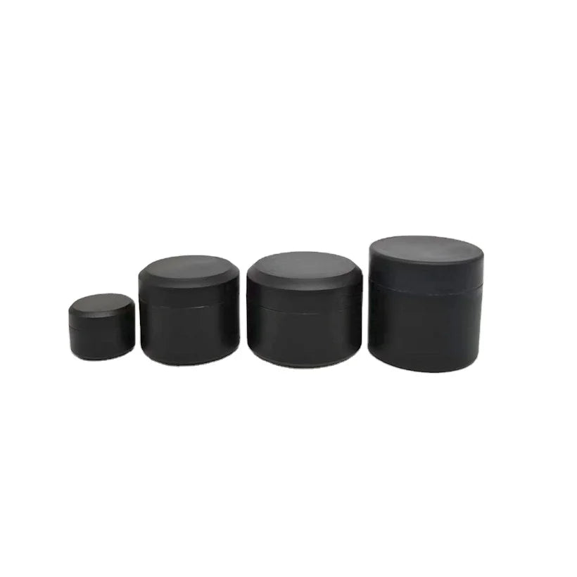5g 15g 20g 30g 50g Refillable Black Matte Glossy Black Round Plastic Empty Cream Jar Cosmetic Cream Jar Packaging