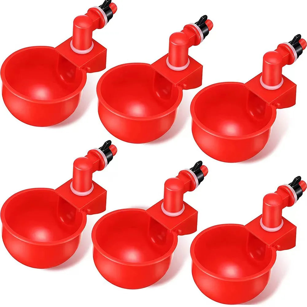 Automatic Eco-Friendly Water Cup Waterer Bowl Kit for Chicken Chicks Duck Quail for Farm Coop Poultry Drinking Water Feeder