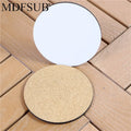 MDFSUB DIY Round shape 4mm thick sublimation wooden mdf coaster 90x90mm circle glossy white blanks sublimation mdf coasters