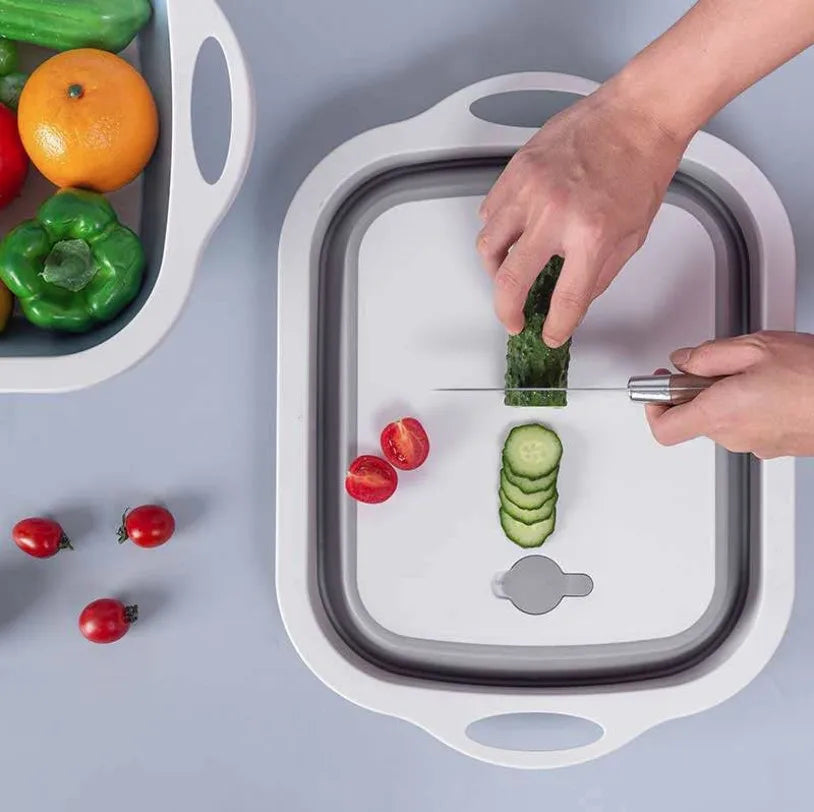 Washing Adjustable Collapsible Folding Colander Strainer Kitchen Drain Storage Baskets