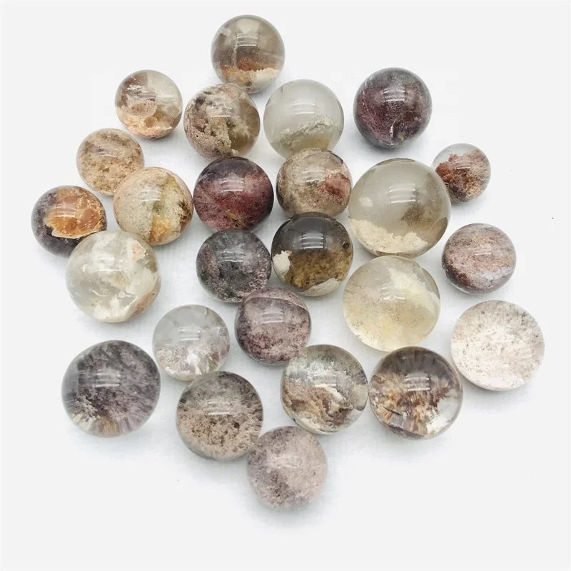 Wholesale Natural Small Ghost Garden Phantom Crystal Quartz Ball Sphere