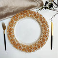Classic Luxury Lead-Free Eco-Friendly Glass Plates with Gold Rim Pattern and Irregular Shape for Home Party Wedding Decor