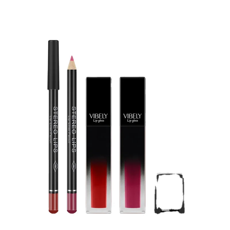 Best Seller Lipstick Wholesale Lip Gloss Vendor with Custom Private Label Matte Liquid Lipstick Vegan Lipgloss and Lip Liner Set