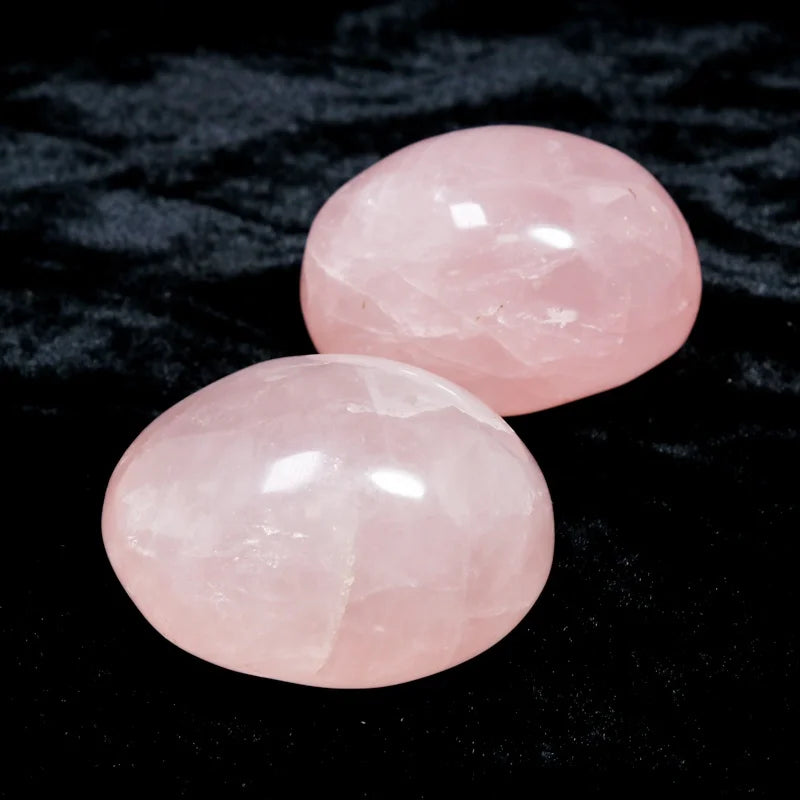 Wholesale Folk Crafts Healing Natural Crystals Stones Rose Quartz Palm Stone