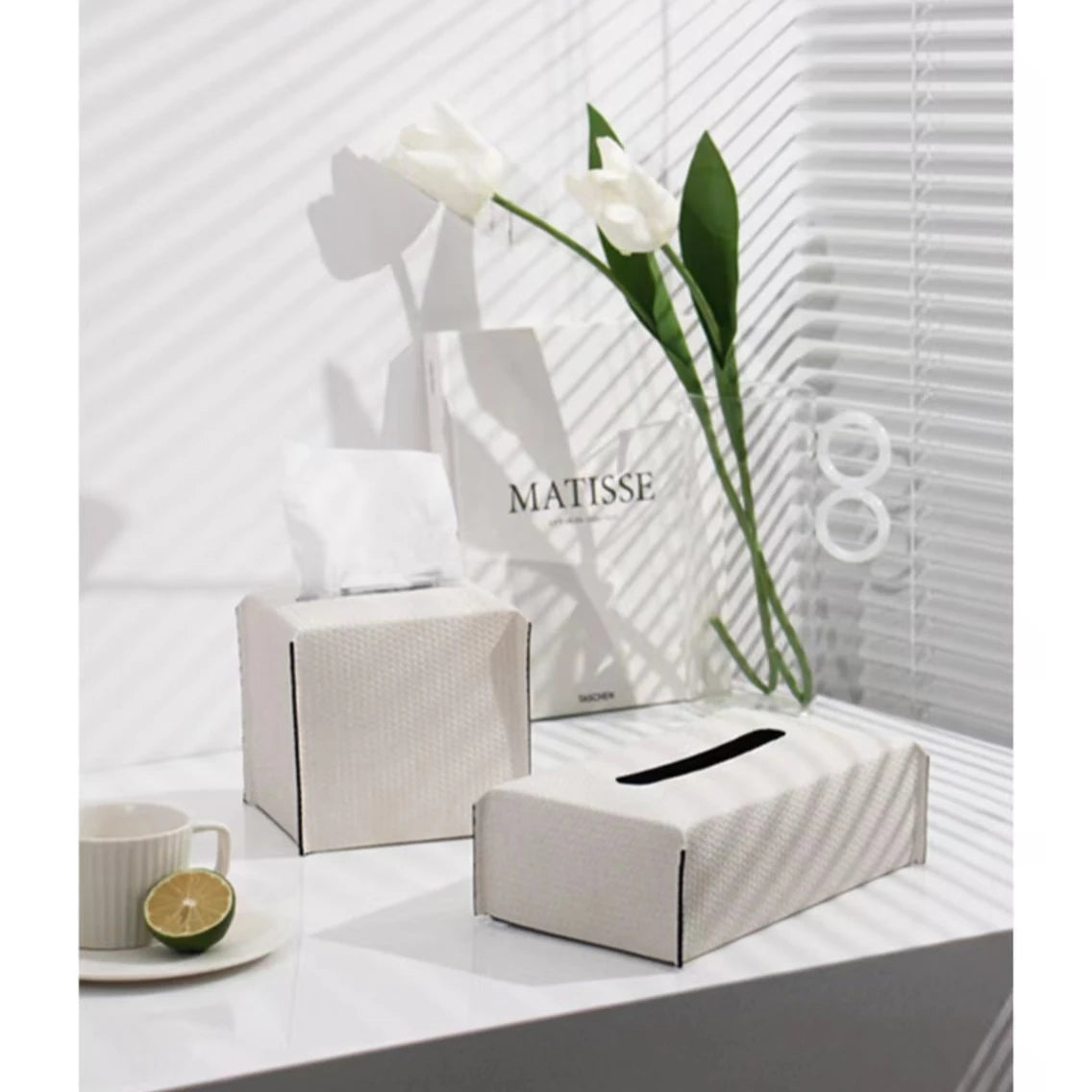 Convenient Hotel Supplies Leather Tissue Box Artifacts Home Decor Luxury Decorations for Home Eco Friendly Products 2024