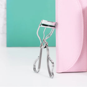 Silver Wide Handle Lash Curler Custom Eyelash Curler With Double Ring Handle