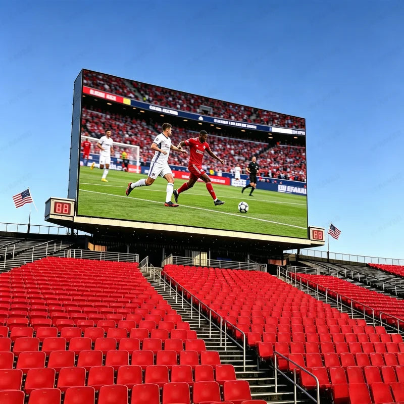 RAYBO Outdoor LED Screen HD High-Brightness LED Billboards Waterproof and Heat-Resistant for Outdoor Sports Venues.