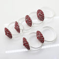 Wholesale Red Rhinestone Napkin Rings for Hotel Banquet Event Table Napkin in Stock