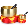 Baddha Tibetan Pure Brass Singing Bowl Set 4"-12" Nepal Singing Bowls 7pcs Each Set Healing Meditation