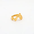 Joolim High End 18K Gold Plated Stainless Steel Chunky Fluid Abstract Irregular Open Rings for Women Finger Ring Wholesale
