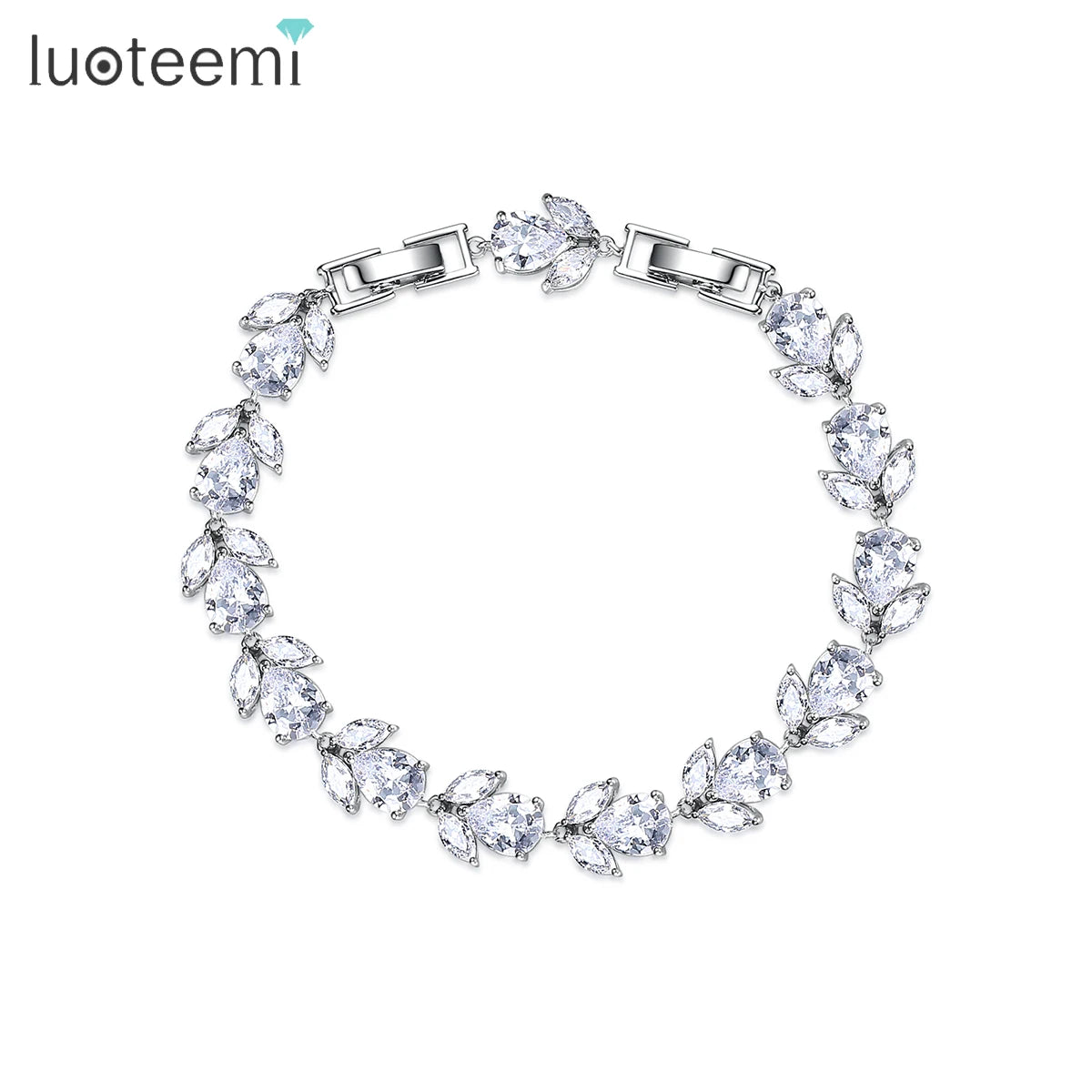 LUOTEEMI Bling Woman Dainty Luxury Stone Trendy 2026 Jewelry Charm Girl Bangle Hot Selling Bracelet Jewelry