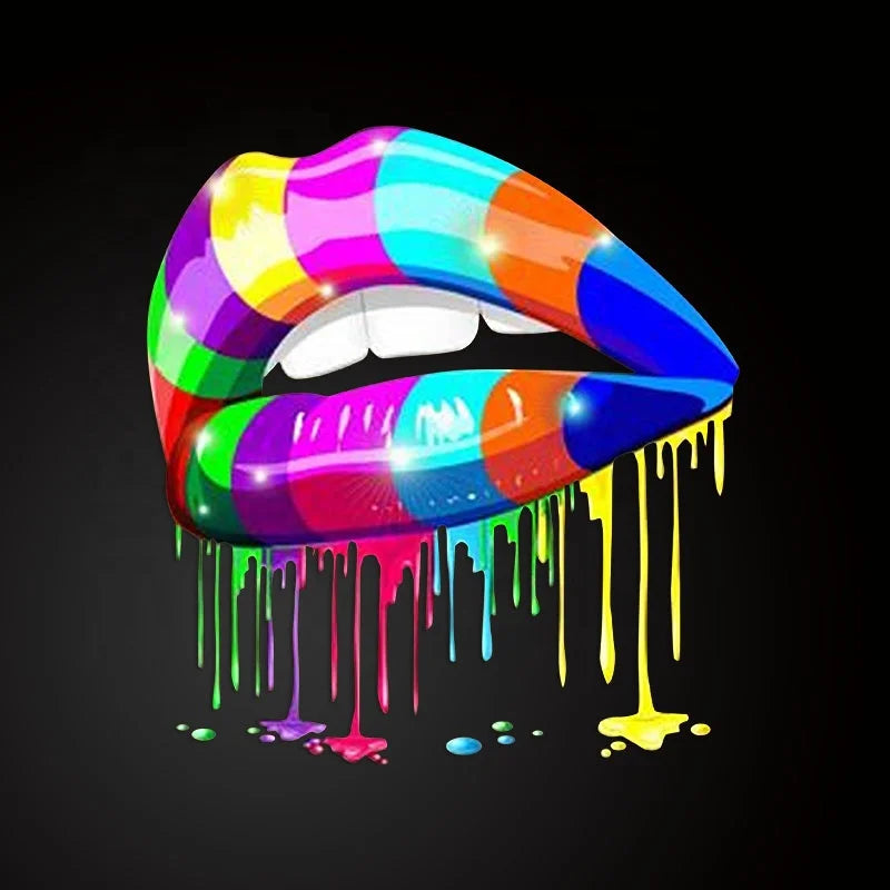 Hot Sale Product Lips Beauty Iron on Transfer Motif Screen Print Transfers