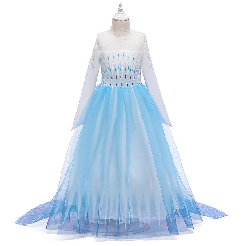 Luxury Princess Dress for Little Girls 2-10 Years Long Shining Cape for Birthday & Christmas Dress-Up Inspired Fairy Characters
