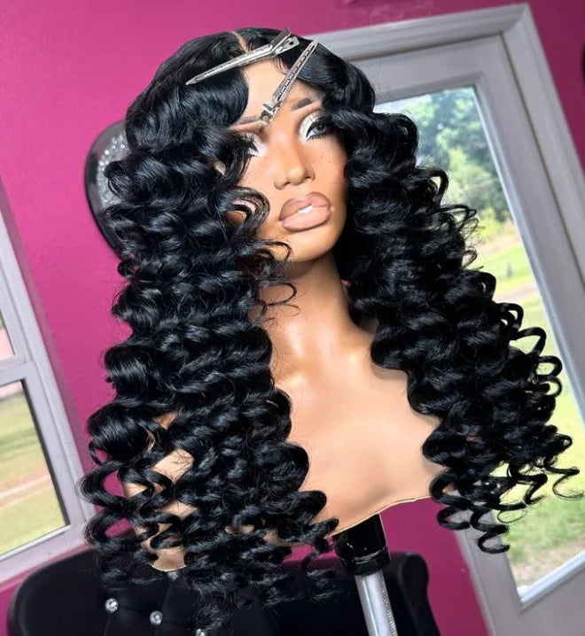 Burmese Virgin Hair Full Frontal Wig Raw Wholesale 100% Human Hair Glueless Cuticle Aligned HD Lace Deep Loose Wave Long Women