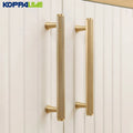Koppalive Solid Brass Cross Knurled Cabinet Door Handles Gold & Black Textured Drawer Pulls Rustproof Kitchen Furniture Hardware