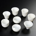 45/55/60/70/75/80ml White Porcelain Tea Cup Kung Fu Ceramic Tea Cup Small Cup Master Mug White Handleless  Coffee Mug