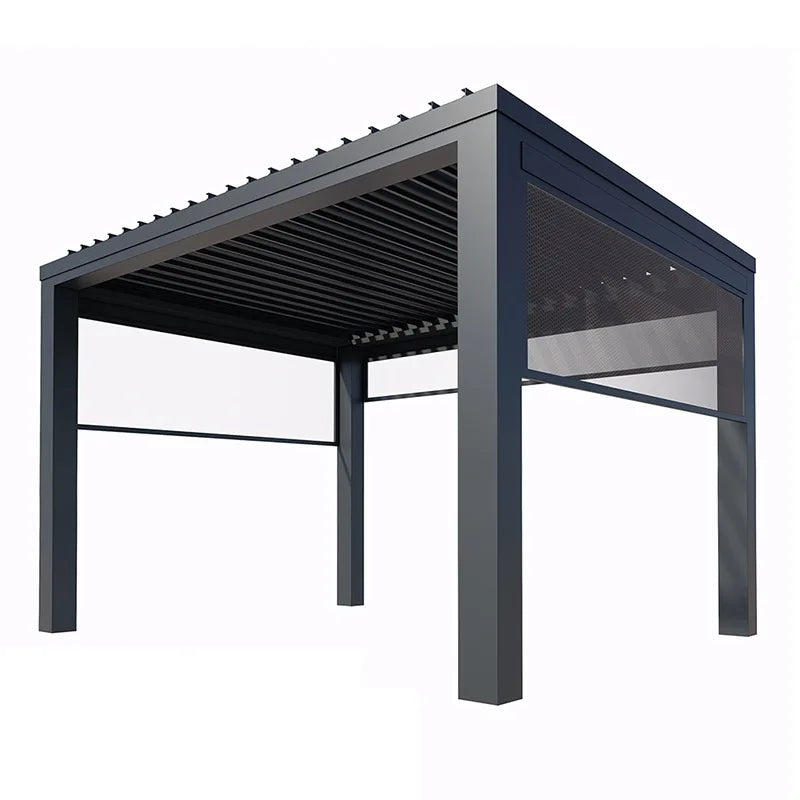 Popular in Europe Adjustable Waterproof Louvered Roof Motorized or Manual Aluminium Pergola