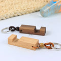 New Product Wood Key Chains and Holder Multifunction Wooden Keychain and Cell Phone Holder Key Chain Customizable Clients Logo