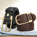 Men High Quality Buckle Cow Leather Casual Belts Male Business Waistband Fashion Designer Genuine Leather Belt for Men