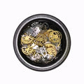 OEM 1 Box Metal Nail Art Decoration Retro Wheel Steampunk Nail Decorations Ultra Thin Wheel 3D Accessories Nail Art