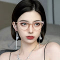 9036 Newest Photochromic Cat Eye Anti Blue Light Blocking Glasses Retro Metal Glasses Eyeglasses Frame