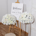 Customized Wedding Table Centerpieces Artificial White Rose Flower Ball for Shopping Mall Window Display
