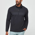 Custom Logo Black Hoodies Quarter Zip Pullover Oversized Sweatshirt 1/4 Quarter Zip Pullover Top Fitness Tshirts
