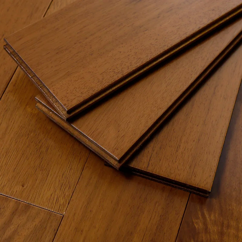 Indoor Solid Hardwood Flooring for Living Room Smooth Flat Modern Design Easy Click-Lock Installation