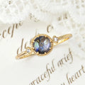 Natural Gemstone Ring for Women Topaz Abalone Shell 925 Sterling Silver Gold Vermeil Fine Jewelry Vintage Bijou Summer LAMOON