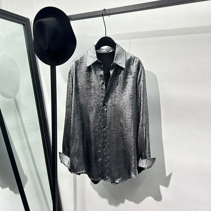 Boutique Wholesale 2025 Autumn New Fashionable Temperament Long Sleeved Korean Style Design Women's Shirt