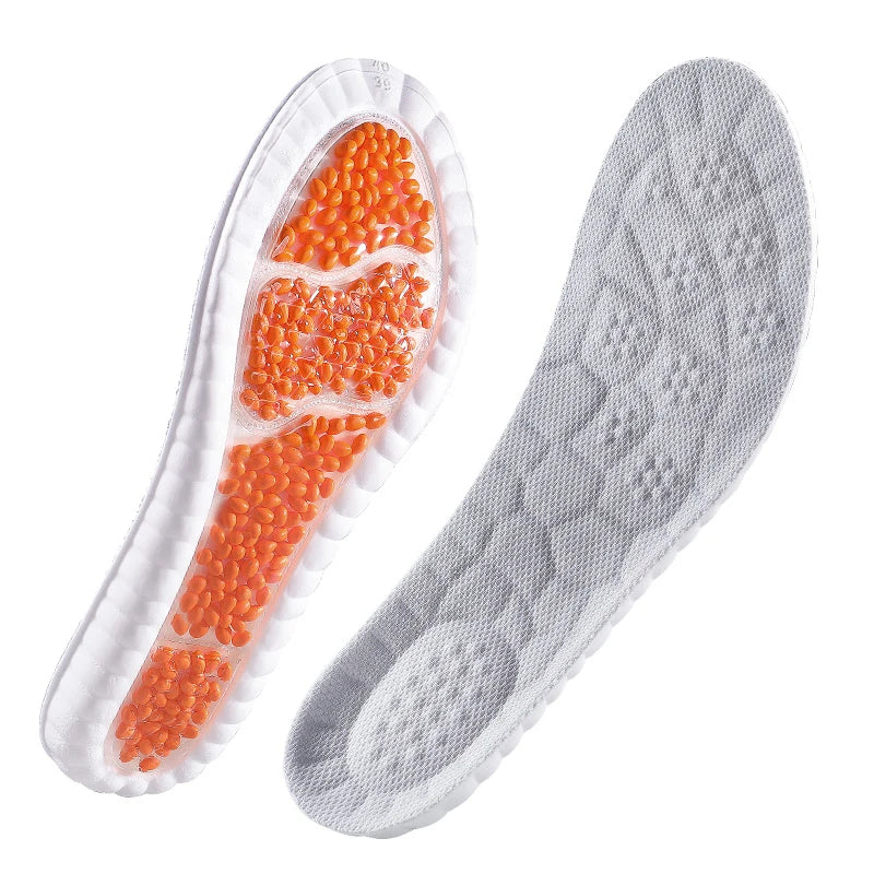 Full Palm Zoom air Cushion Sports Insole for Men Women with High Elastic Shock Sweat Absorption Odor Resistant Popcorn Inserts