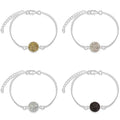 New Arrival Silver Round Heart Bracelet Multicolor Crystal Cluster Open Bracelet for Women Jewelry Making