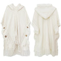 2023 New Elegant Reversible Double Faced Oversized Women's Cardigan Shawl Poncho Classic Fall Winter Wrap Traditional Shawls