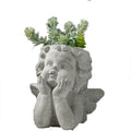 Hot Selling Creative Art Character Statue Craft Succulent Pots Statue Home Decoration Angle Cement Flower Pot