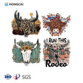 Hongcai Dtf Transfers Designs Ready to Press Cowboy Pattern Stickers Transfer Printing for Clothes Screenprint Transfers