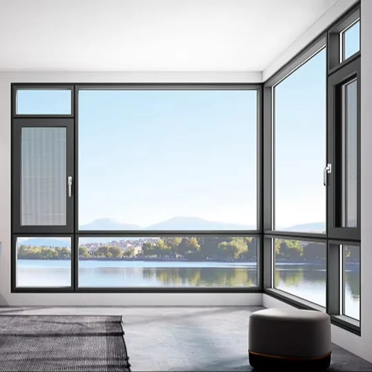 Popular Soundproof Waterproof Impact Casement Window Thermal Break Double Glazed Windproof Home Fixed Bathroom Horizontal