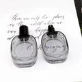 Wholesale Custom 30ml Clear Frosted Black Empty Luxury Sample Refillable Flat Round Parfum Spray Glass Perfume Bottle Packaging