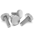 Stainless Steel 304 Hand Tighten Thumb Screw Large Flat Head Knurled Screws