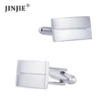 Best Selling Silver Brushed Cheap Price Cuff Links square Metal Blank Button Cufflinks for Men