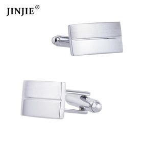 Best Selling Silver Brushed Cheap Price Cuff Links square Metal Blank Button Cufflinks for Men