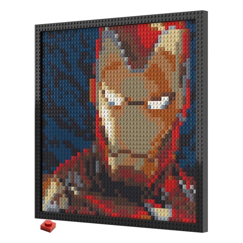 Pixel Art Building Blocks 48X48 Dots Bricks 1x1 Wall Portraits DIY Home Decor Model Toy ABS Plastic Educational Toy Compatible