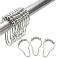 800240 Pack 12 Industrial Style Stainless Steel Curtain Clips for Bathroom Shower China Manufacturer Rings